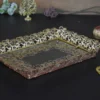 Palladium Mirror Rectangle Tray -18"x15" inch Gold - Image 2