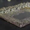 Palladium Mirror Rectangle Tray -18"x15" inch Gold - Image 3