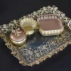 Palladium Mirror Rectangle Tray -18"x15" inch Gold - Image 7
