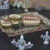 Palladium Mirror Rectangle Tray -18"x15" inch Gold - Image 8