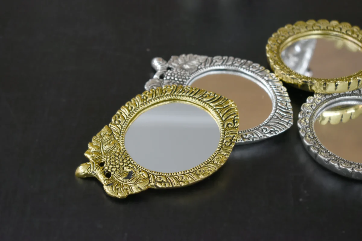 Bindu T-light Holder/ Pocket Mirror-4"x3" / 3"x3" Inch-