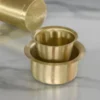 Brass filter coffee brewer set designed for executive corporate gift hampers and client appreciation tokens.