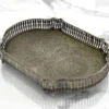 Exquisitely crafted brass tray, a thoughtful Griha Pravesh housewarming present or a traditional item for religious ceremonies