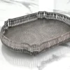 Ornate brass tray from House2Home, ideal for creating opulent Diwali gift hampers or as a traditional Dhanteras puja offering.