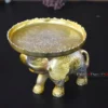 GajRaj Kamalam - Large German Silver Elephant with Platter – 8x8x7.5 inch - Image 5