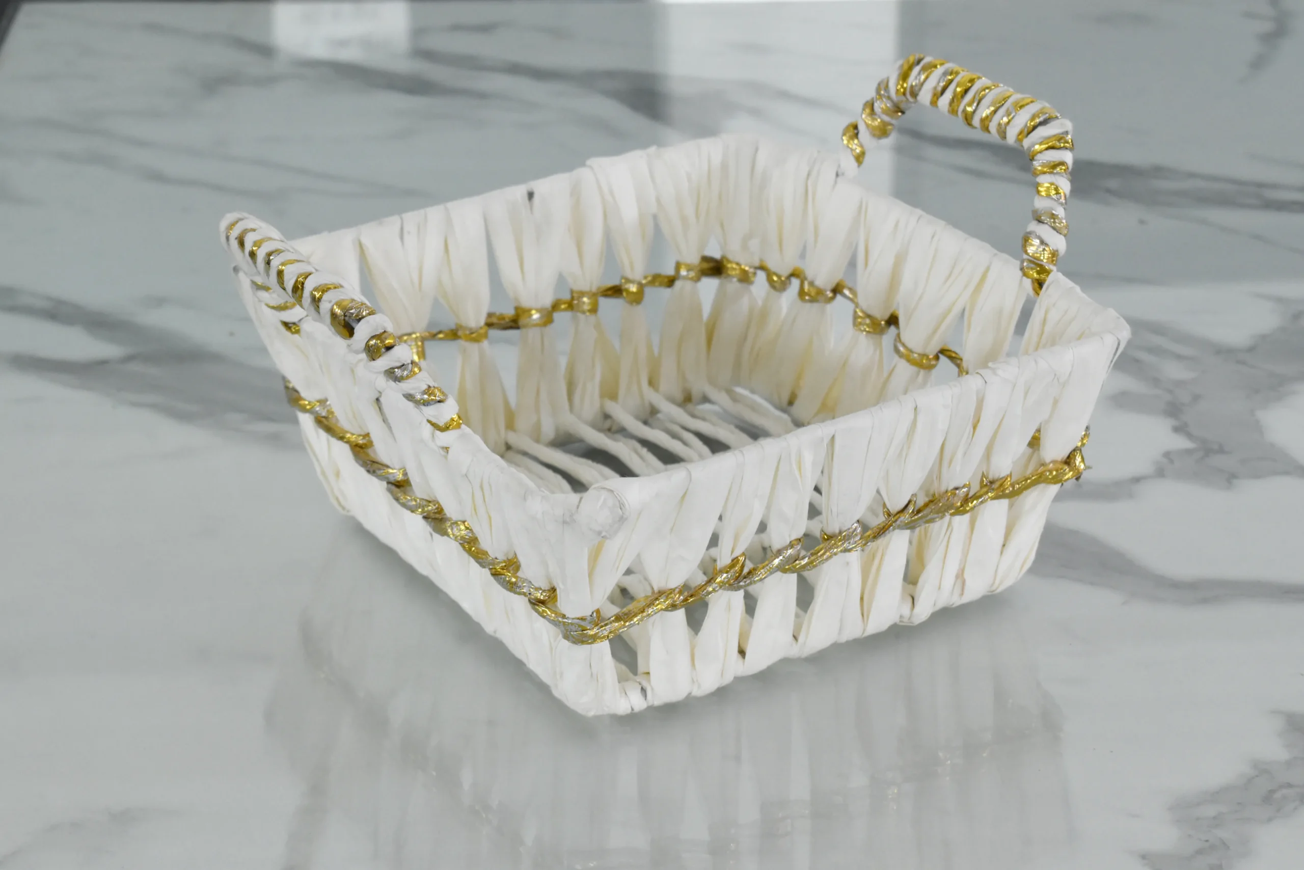 Premium woven decorative basket designed for corporate New Year and festival employee gift hampers