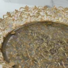 Premium gold-finished round metal tray curated for corporate festive giveaways and executive client hampers.
