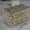 Ornate two-tone metal filigree box styled for luxury wedding return gifts and shaadi trousseau sets.