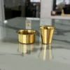 Polished brass dabarah set arranged for Diwali festive gifting and auspicious Dhanteras celebrations.
