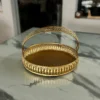 Traditional brass utility basket suited for Griha Pravesh housewarming sets and family pooja rituals.