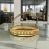 Ornate metal basket presented as a premium corporate gift for New Year client appreciation and employee hampers.