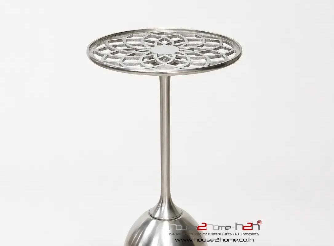 Alternative view of Golden side Table-17"x17"x24" - inches, Brass Finish