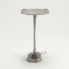 Grey Side Table-12"x12"x21"- inches /  Antique Grey Finish - Image 4