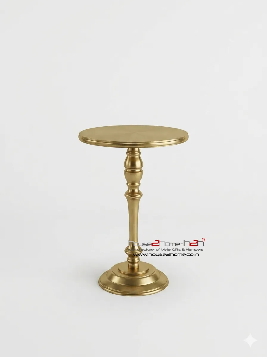 Golden Table -18x18x25 inches / Finish Gold, Material Aluminum