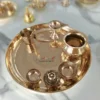 Brass-Floral Carved Pooja Thali - 10"x10" / 8"x8" / 6"x6"-Inch - Image 7