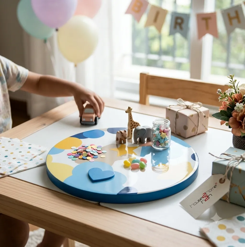 Mdf Kids Platter / Gifting Utility-12"x 0.5"-inches - Image 5