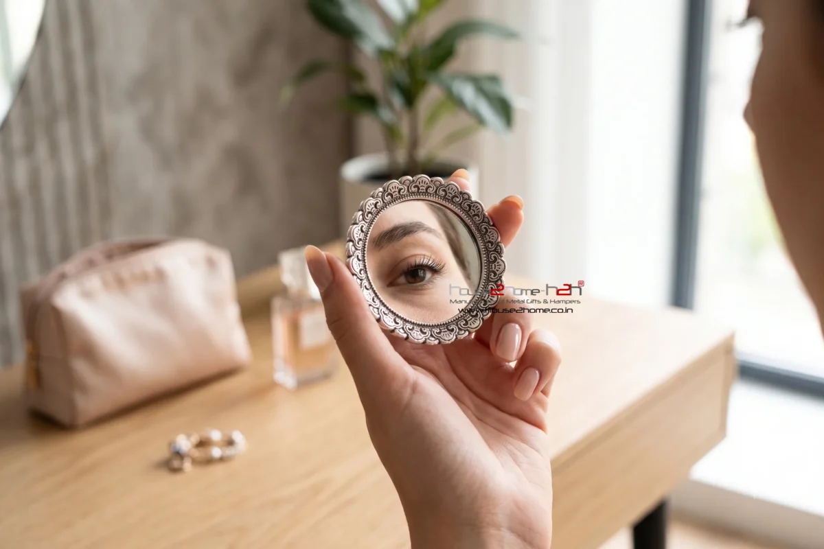 Bindu T-light Holder/ Pocket Mirror-4"x3" / 3"x3" Inch-