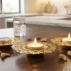 Palladium T-Light Candle Holder - 4.4"x4.4"x0.7''-Inch - Image 2