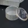 German Silver Pearl Jar Set Of 2 With Tray-4''x11.4"x4.5" - Image 5