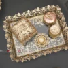 Business gift set in metal handicraft from house2home, combining brass and aluminium for genuine client appreciation. Finished by Moradabad artisans, available in bulk for corporate gifting programs and events.