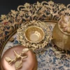 Business gift set in metal handicraft from house2home, combining brass and aluminium for genuine client appreciation. Finished by Moradabad artisans, available in bulk for corporate gifting programs and events.