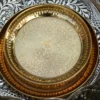 Brass-Floral Carved Pooja Thali - 10"x10" / 8"x8" / 6"x6"-Inch - Image 3