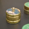 Brass Small Decorative Box / Sindoor dani - 2"x1.4"-Inch - Image 3