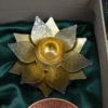Lotus Diya & T-Light Holder & Metal Wire Jar & Wooden Block T- Light  Candle Holder/ Corporate Gift Hamper Box - Image 2