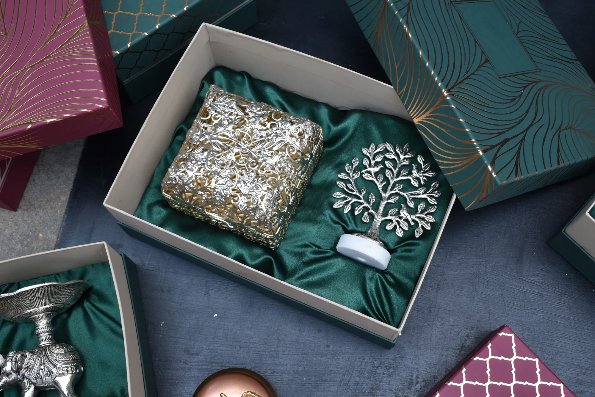 Palladium Box & Kalpa Vriksha-Tree Of Life / Corporate Gift Hamper Box - Image 6