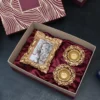 Palladium t-Light Candle Holder & Rose Photo Frame- Corporate Gift Hamper Box - Image 3