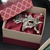 Peacock Diya With Bell Gold & Silver - Corporate Gift Hamper Box - Image 4