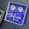 Peacock Candle Holder & Wooden Block Candle Holder & Lotus Metal Urli/ Corporate Gift Hamper Box - Image 3