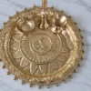 Carved Pooja Thali Set  - 12x12" - Inch / Packed In a Brown Box - Image 3