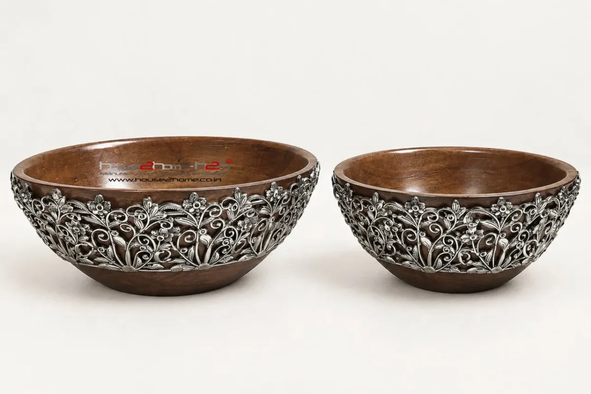 Alternative view of Wooden Bowls - Serving / Decorative Purpose/ 10"x10"/12"x12"-Inch