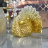 Radiant Peacock Candle Holder Gold & Silver -5x4x3.5" Inch - Image 5